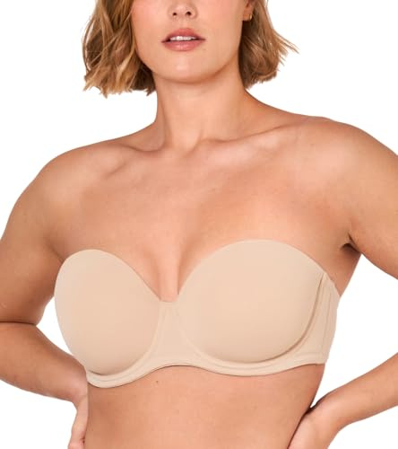 DELIMIRA Damen Trägerloser BH mit Bügel Beige 95B