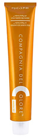 Compagnia del Colore, Ammonia Free - Crema colorante sin amoníaco, tinte para el cabello, tratamiento suave de larga duración, color y reflejos intensos, fórmula a base de papaya, castaño cobre 4.4,