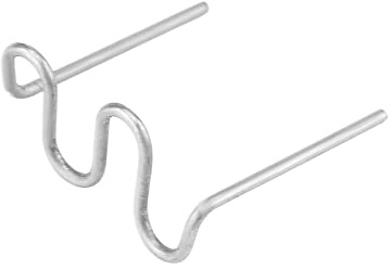 Keenso Auto Stoßstange Reparatur Klammern, 100 Stk 0,8mm Edelstahl Schweißklammern Schweißer Klammer Hot Staples Welding Staples （Wave -Stil）