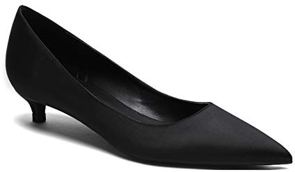 soulength Escarpin Petit Talon Femme 3Cm Satin Kitten-Heel Escarpin Femme,133