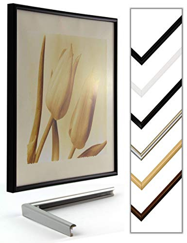 myposterframe Himalia 36 x 49 cm Bilderrahmen 49 x 36 cm Schwarz matt mit Kunstglas klar 1 mm
