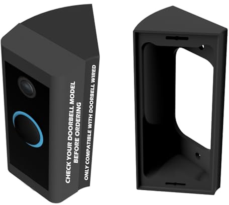 Mars Outpost | Adaptador de ángulo 45 Grados Compatible con RingWired Video Doorbell Wedge | Montaje en ángulo/Soporte de Esquina/Kit de Esquina