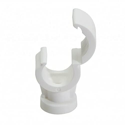 20 x fiXte Single Pipe Clips with Quick Lock Fastening for 15mm Pipes in White