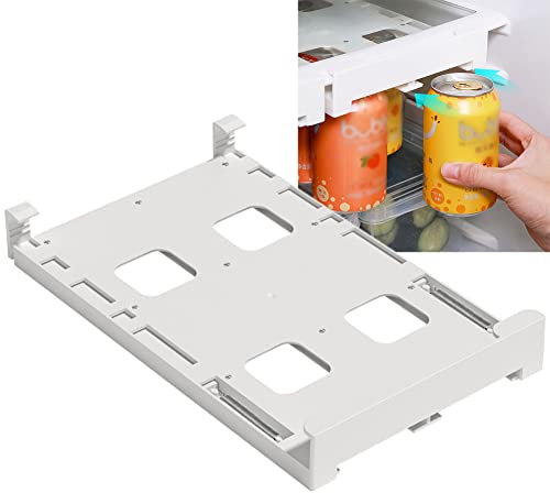 DAZZLEEX Can Holder Dispenser Fridge Organisers,Clapboard Hanging Drawer Refrigerator Beverage Coke Can Beer Storage Rack