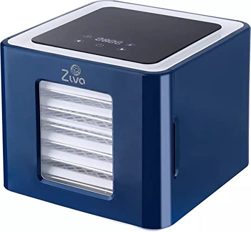 Ziva Zephyr Déshydrateur PT - 6 tiroirs secs - Parfait pour sécher les fruits, la viande, les herbes, les légumes et plus encore ! (Plateaux en plastique) - Température réglable - Plastique sans BPA