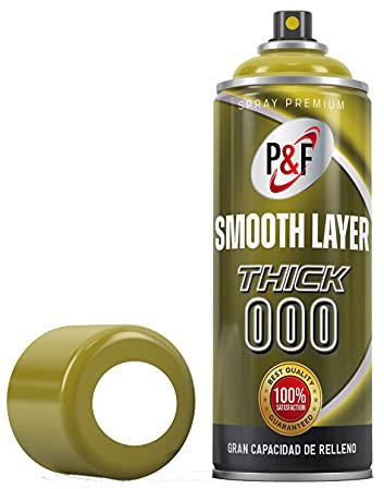 AEROSOLES P&F Filler primer - Aparejo alto espesor - Imprimación spray para impresión 3D - Masilla relleno impresion 3D - Postprocesado PLA - Imprimación universal -Smooth Layer 3D print