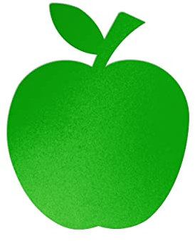 Magnettafel aus Stahl in Apfelform beschreibbar mit Marker | Memoboard Memoboard | Magnettafel für Fotos | Kindertafel | Pinnwand 30,5 x 37,5 cm (grün)