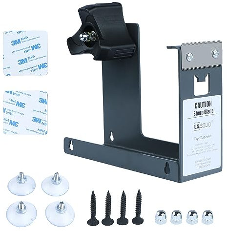 U.S. Solid Dispensador de cinta de escritorio de hierro: 2.5 pulgadas de ancho, núcleo de 3 pulgadas, 3 opciones de montaje, extremadamente duradero