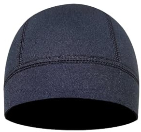 DSOUWEH Néoprène épaissir nager thermique capuche capuchon épaissir plongée intérieur extérieur oreille chapeau formation maillots de bain homme femmes plongée en apnée, Noir/rond, taille libre