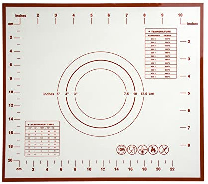 Irfora Tapis de pâtisserie en silicone anti-adhésif réutilisable pour pétrir la planche à pâtisserie Pâte Pain Pâte Cookie Feuille Outils de cuisson