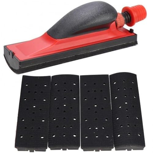 Handheld Sander with Handle Hand Sanding Block Vacuum Sanding Disc Holder Hand Sander Sanding Pad Vacuum Sanding Block