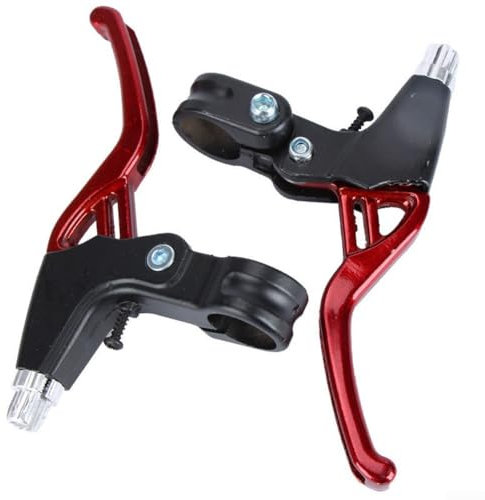 ZYWUOY Fahrrad-Bremshebel, 2 Stück, Fahrrad-Bremsgriff, Aluminiumlegierung, klappbar, Rennlenker, Bremshebel, Fahrradzubehör, 160 mm x 85 mm (rot)
