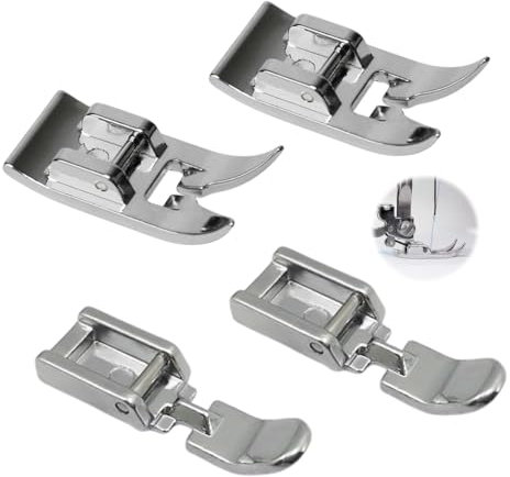 Bieiyhe 4pcs Nähmaschinenfüße Universal und Reißverschluss Nähfuß Nähfüsse für Nähmaschinenfuß Reißverschlussfuß Multifunktions Nähmaschienenfüsse Metall Nähfuß Geradem Stich für Meisten Nähmaschinen