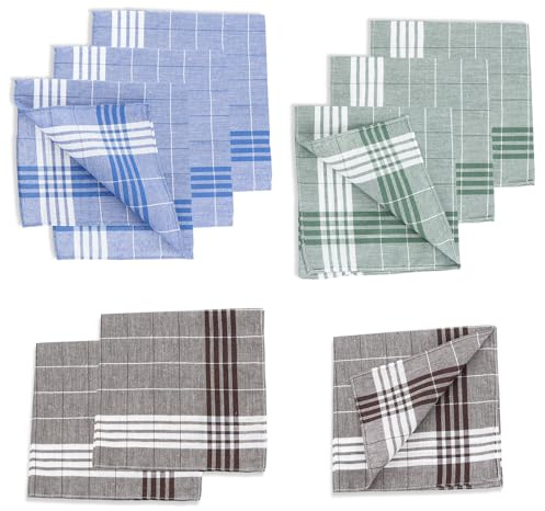 Aomhrek Set di 9 Fazzoletti Cotone 100%, Fazzoletti Uomo Cotone Eleganti e Riutilizzabili, Fazzoletti da Taschino Uomo, Idea Regalo