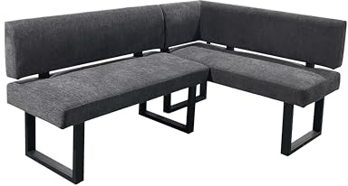 byLIVING Eckbank Vancouver, Taschenfederkern, Vintage Mikrofaser anthrazit