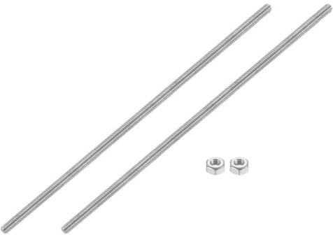 QUARKZMAN 2 Pcs Varilla Roscada Totalmente De 1/4-20 Longitud De 10 | Tornillo Largo De Acero Inoxidable 304, Roscas A La Derecha, Para Montaje De Muebles Fijación Ensamblaje