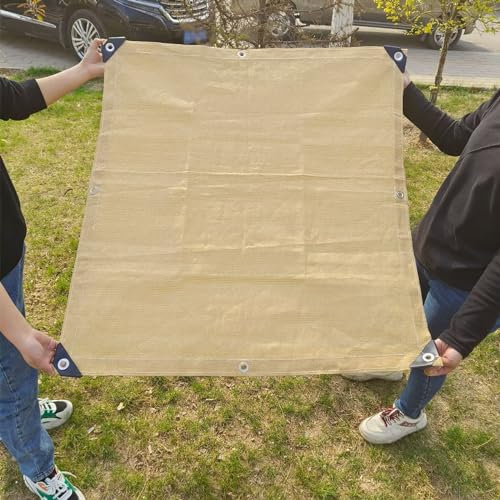 Toile d'ombrage pour serre 4 x 4,5 m avec œillets et corde 90 % de blocage solaire pour jardin, pergola, balcon, garage, patio, étang