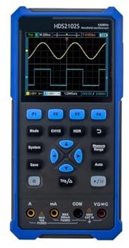 Digital Oscilloscope 2CH HDS2202S 200MHz 1GSa/s Handheld Oscilloscope Multimeter 25MHz Waveform Signal Generator 3.5inch USB Test Tool(2202)