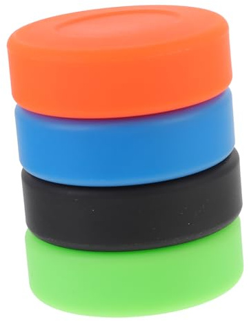 Gogogmee 4 Stück PVC Eishockey Pucks mit Hoher Dichte und Niedrigem Reibungswiderstand Leichtes Hockeyzubehör für Training und Wettkampf dem EIS