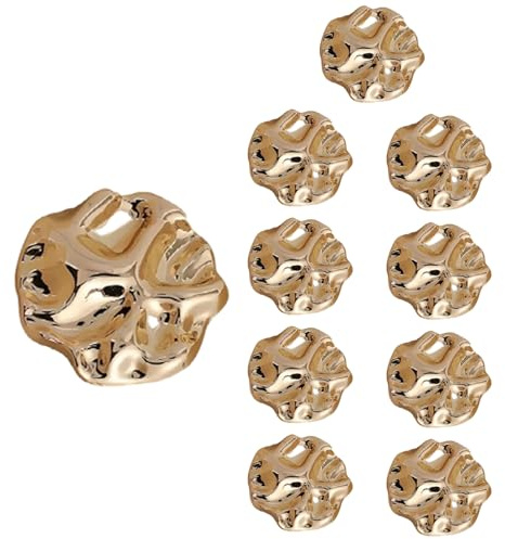 Chtaoxin 10 PCS Gold Buttons-23mm Irregularly Shaped Retro Style Coat Buttons, for Outerwear, Crdigans, and Shirt Jackets