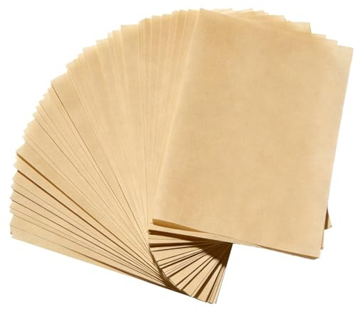120 unidades de papel pergamino para hornear, papel de horno orgánico sin PFAS, 25 x 35 cm, para hornear, cocinar, asar, freír y cocer al vapor