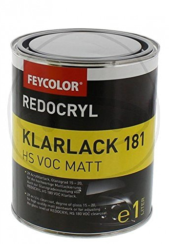 FEYCOLOR Klarlack 2K MATT 1000ml Redocryl HS 181 1L 680-0181 510 4049786003078