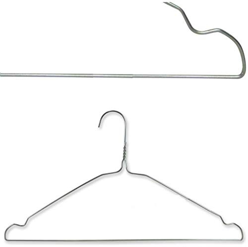 Grucce in metallo camicie giacche vestiti T-shirt salvaspazio con intagli 40 cm per Lavanderia Scatola da 200 Pezzi