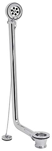 Milano Elizabeth Exposed Bath Waste and Plug and Ball Chain - Chrome