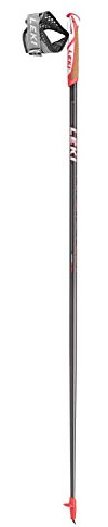 LEKI Flash Carbon Walking Stöcke Dunkelanthrazit/Neonrot 125 cm