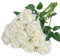 Nubry künstliche Seidenrose Blume einzigen Stiel lebensechte gefälschte Rose für Hochzeit Bouquet Blumenarrangements Home Party Centerpiece Dekoration, 10pcs (Off White)