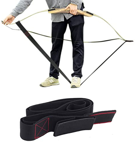 TRIWONDER Archery Recurve Bow Stringer with Woven Tips 177cm Length & 4.9cm Width Archery Accessory Bow String, Black
