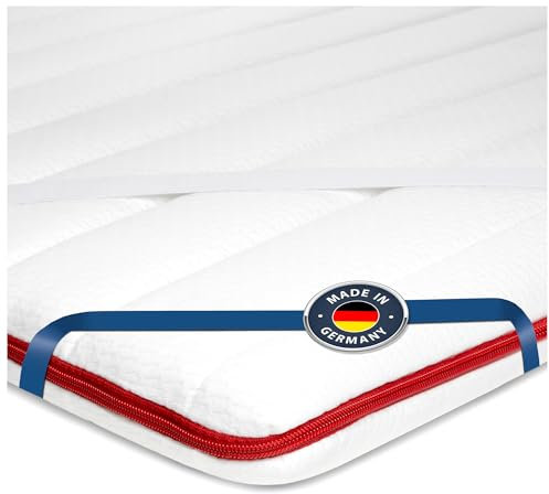 BMM Topper 160x200 cm Classic Premium, Grado de firmeza H2 Suave, cubrecolchón de Espuma fría, Certificado Öko-Tex, Acolchado ortopédico, Altura 6 cm, cubrecolchón producido en Alemania.