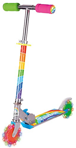Ozbozz RAINBOW SCOOTER with Friction Activated Light Up Wheels