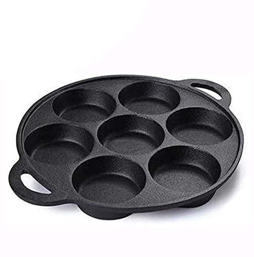 Poêle En Fonte, Pot De Hamburger Aux Œufs, Autocollant De Pot À Sept Trous, Poêle À Frire Séparée Pour Le Petit-déjeuner, Petit Pot À Crêpes, Poêle Antiadhésif Multi-pièces Plat