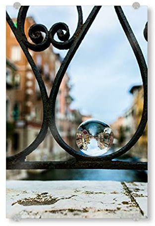 artboxONE Acrylglasbild 45x30 cm Städte Ausblick in Venedig Bild hinter Acrylglas - Bild venedig Bridge brücke