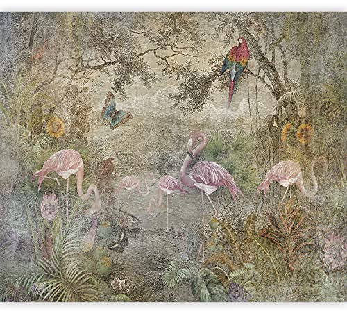 murando Fotomurales Retro 350x256 cm XXL Papel pintado tejido no tejido Decoración de Pared decorativos Murales moderna Diseno Fotográfico Abstracto Vintage Flores Animales g-C-0392-a-a