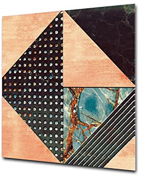 Panel de vidrio frente cocina antisalpicaduras de diseño NBS06: Texturas y Azulejos 2 Serie