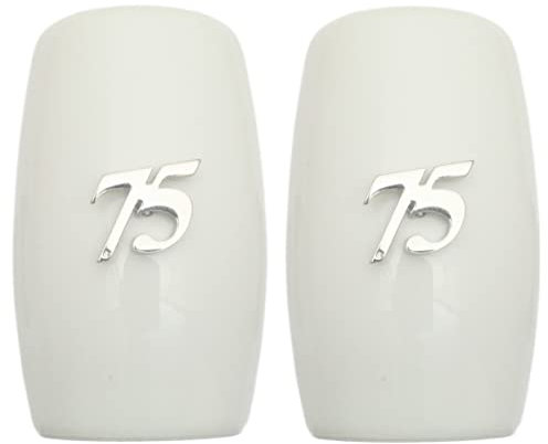 75th Birthday China Salt and Pepper Shakers Cruet Set Modern White CSP 533