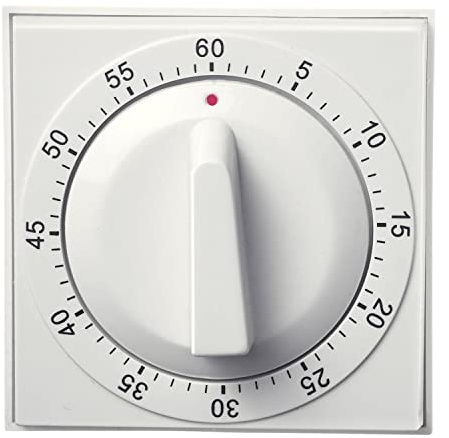 Westmark Kurzzeitmesser, Mechanisch, Für 60 min, Retro-Look, Kunststoff, Retro, Weiß/Schwarz, 10982260