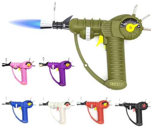 THiCket Raygun Taschenlampe Feuerzeug mit einstellbarer Flamme und Sicherheitsschloss (Grün)