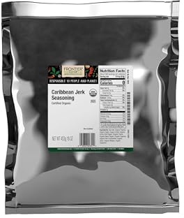 Frontier Co-op Organic Carribean Jerk Seasoning, 16 Oz, Bulk Bag - Dry Rub Seasoning for Chicken, Fish, or Shrimp