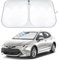 Ventdest Parasol Coche Delantero, Parasol Luna de Coche para Protección Rayos UV, Parasol para Parabrisas de Coche, Protector Solar para Coche/SUV/Camionetas (137 x 70 cm)