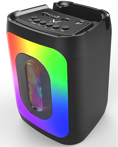 MAJESTIC FLAME 1 PRO – Speaker bluetooth, 9 effetti luci LED, ingressi USB/microSD/MIC, Batteria ricaricabile, funzione TWS, maniglia per il trasporto