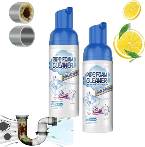 Yugouclean Abflussreiniger, Yugouclean - Entfernen Sie schäumenden Abflussreiniger, Waschbeckenschaum-Reiniger, Abflussschaum-Reiniger, leistungsstarker Spülbecken- und Abflussreiniger, Schaumstoff,