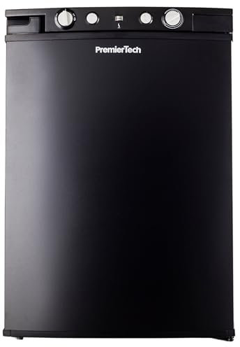 PremierTech Mini Frigo da Camera Hotel da libera installazione, 90L, ad Assorbimento, Trivalente 12V / 220V / Gas, Silenzioso 0 Decibel, PTF90L3