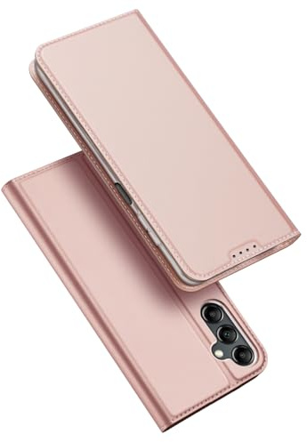 DUX DUCIS [Skin Pro Series Case, Designed for Samsung Galaxy A25 5G, étui en Cuir PU avec Fente pour Cartes, étui de téléphone à Rabat – Rose