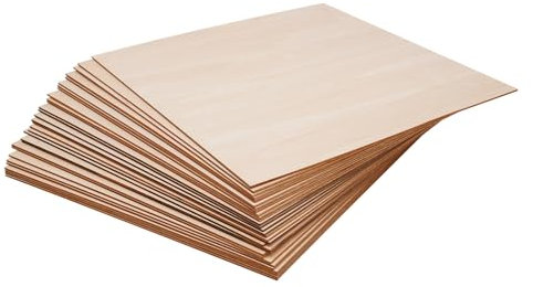 Lot de 20/30 plaques en bois de pin - 40 x 40 cm - Épaisseur : 3 mm - Plaque de contreplaqué en bois pour bricolage, peinture, gravure, décoration (30)