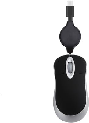 Vdaxvme USB C Filaire Souris Ordinateurs Portables Souris Filaire Souris Souris Câble Rétractable pour PC Bureau Souris Ordinateur Portable