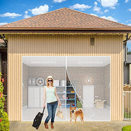 Magnetic Fly Screen Door 75x245 cm Full Size Heavy Duty Chain Curtain for House French Doors Pet Friendly and Easy to Install White Color