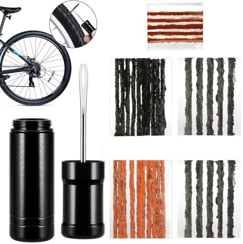 Zeaying 35 Stück Reparatur-Set für Schlauchlose Reifen, Tubeless MTB Reparaturset, Fahrradreifen Reparaturset, Fahrradreparatur Set für Mountainbikes, Geeignet für Schlauchlose Reifen
